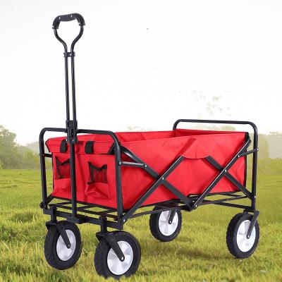 China Heavy Duty Folding Utility Folding Tools Cart Outdoor Camping Cart With Universal Wheels And Adjustable Handle for sale