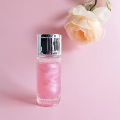 China Cosmetic Wholesale Custom Round Perfume Bottle Screwed Top Cylinder Spray Perfume 50ml Empty Glass Perfume Bottles for sale