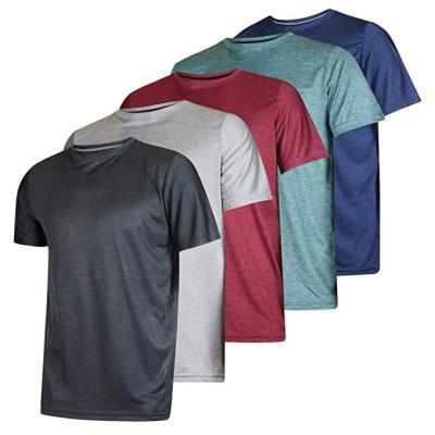 China Online Shopping Apparel Men's Anti-Shrink Dry Moisture Wicking Performance Active Crew T-Shirt for sale