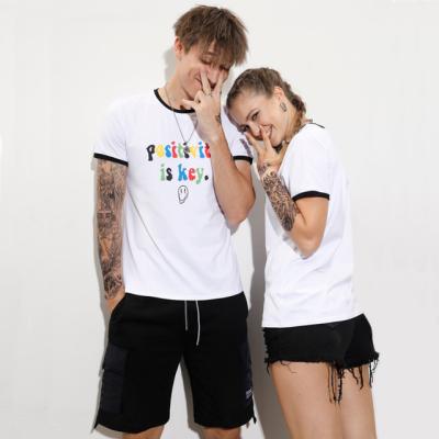 China High Quality Anti Shrink Cotton Cheap Basic Tees Custom Price Letter Print T Shirt For Men And Women for sale