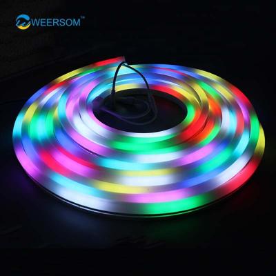 China 5m/roll 300LEDs 24V Flex Digital Programmable RGB LED Copper Neon Strip for sale