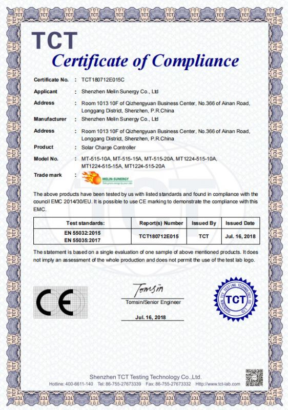 EMC-10A 15A 20A LCD PWM controller - Shenzhen Melin Sunergy Co., Ltd.