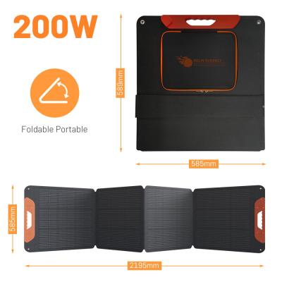 China 12V Portable Folding Solar Panels 200W Monocrystalline Silicon Solar Panels IP65 for sale