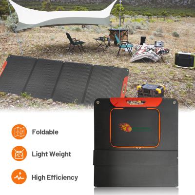 China Lightweight ETFE 200W Folding Solar Panel Kit IP65 Portable For Outdoor Adventure for sale