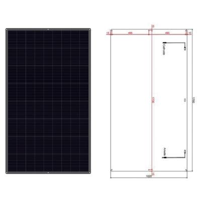 China 12V 100W Ultra Thin Semi Flexible Monocrystalline Solar Panel With ETFE Coating for sale