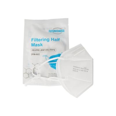 China Ear-loop Nonwoven Fabric ffp2 2001 CE EN 149 Elastic Mask for sale