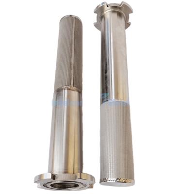 China Liquid Filtration 5 Micron 316l Sintered Filter Stainless Steel Metal Filter Sintered Cylindrical Mesh Filter Element for sale