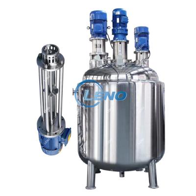 China GAUZE Liquid Price Liquid Emulsify Heating Electric Mixer Reactor Homogenizer Tank Stainless Steel Lined Agitator Steam Mixing Tank for sale