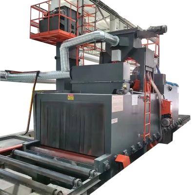 China Surface Cleaning New design Automatic Cheapest Crawel Tumble Rubber Belt Type Tumblast Shot Blasting Machine In Qingdao for sale