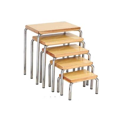 China Used in treatment or examination or at the time of examination rehabilitation wood wooden stools group rehab medical step set office progression woodmade stools training suit for sale