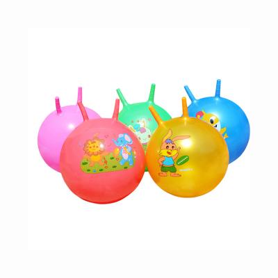 China Full Body Ability Training Integration Training Kids Bouncing Ball with Handle Hopper Sheep Horn Hopper Hopping Ball Kids Inflatable Jumping Ball for sale