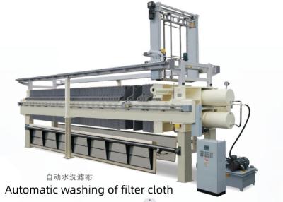 中国 Automatic washing filter cloth filter press saves labor, water resource and filter cloth washing time 販売のため