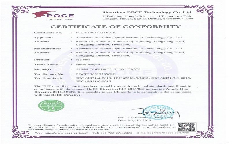 Proveedor verificado de China - Sunshine Opto-electronics Enterprise Co.,ltd