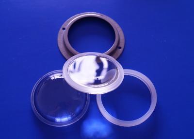 China HB66-60 COB LED Glass Lens 60 Degree 66mm Diameter Borosilicate Glass Lens en venta