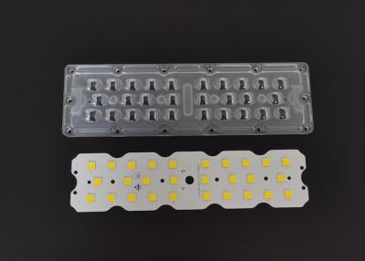 China 7070 SMD 28 LED Street Light Module 158X103 DEGREE Outdoor Light Lens With Heatsink for sale