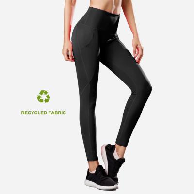 China Active Sustainable Yoga Leggings Customer Recycled Wear Eco - Friendly Workout Pants for sale