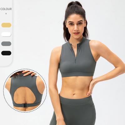 China Breathable Wholesale Women Backless Gym Yoga Running Bra Tops Workout Fitness Sports Sports Bra for sale