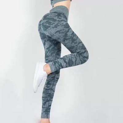 China Most Popular Gym Breathable Fitness Clothes Seamless High Waist Workout Yoga Leggings Set for sale