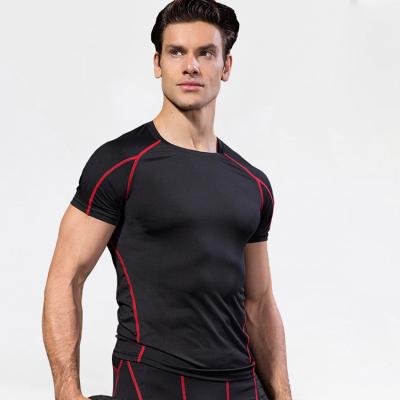 China Breathable Wholesale Athletic Workout Running Sports Wear Quick Fit Gym Mens Fitness T Shirts for sale