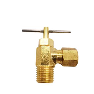 China 90 degree compression X MPT general brass needle valve for sale