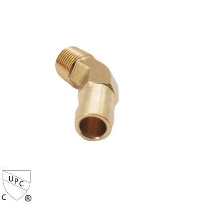 China Brass Male Barb X Conduit Elbow (OD*MIP) 45Degree 1/16