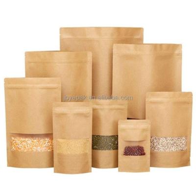 China Recyclable custom printed kraft stand up pouch for sale