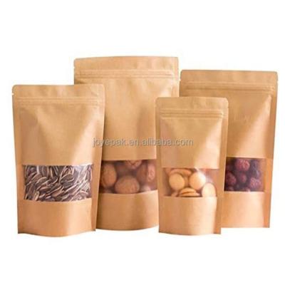 China Recyclable hot sell kraft paper bag with window for sale