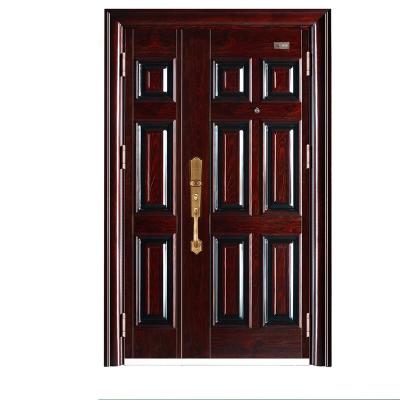 China Residential front entry security steel doors anti-theft steel doors for sale commercial steel double entry door for sale