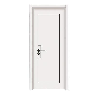 China Modern Melamine Wood Doors Pre-hung Solid Wood Doors Modern Interior Wood Doors for sale