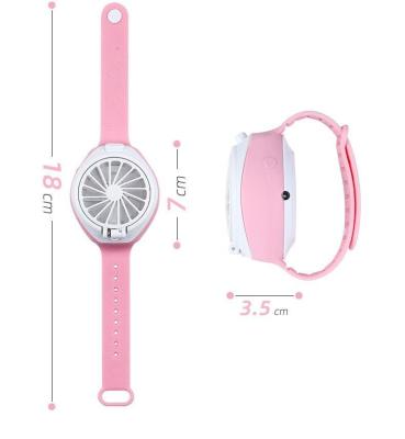 China Outdoor Watch Design Portable Sports Fan Portable Small Portable Wristband Portable Fan Bladeless Fans for sale