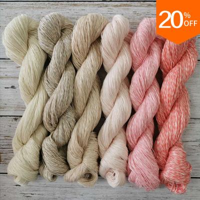 China Cashmere Linen Blend Skein High Tenacity 1*50g Natural Yarn Hand Knitting Chatter Colorful Yarn for sale