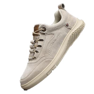 China Manufacturer Supplier Leather Soft Soles Slip Resistant Sports Shoes For Men Running for sale