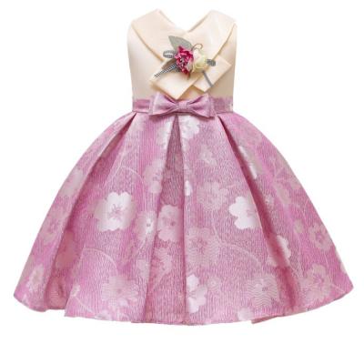 China Flower Temperament Child Wear Princess Skirt Performance Girl Casual Dress for sale