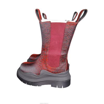 China Deodorization the new black and red boots for women boots stylish breathable high-heeled auspicious clouds version open boots for sale