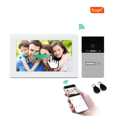 China IP home tuya door phone doorbell wireless video IC card waterproof/waterproof wifi smart video intercom open for sale