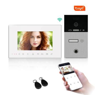 China Smart Motion Detection Tuya AHD Video Intercom with IC Card Unlock Function and Fingerprint Unlock Function for sale