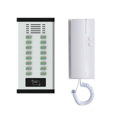 China Apartment Call 2wired Multi Audio Intercom 2 Wire Audio Door Phone for sale