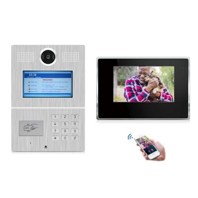 China Smart IP Multi Apartments TCP Support Wifi Intercom Video Home Intercom Supports Door Lock and Works with Smart Phone for sale