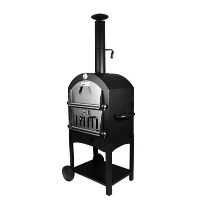 China New Design Mini Black Steel Home Used Charcoal Wood Fired Pizza Oven Easily Assembled for sale