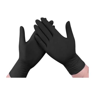 China GLOVEMAM Premium Black Nitrile Food Service Disposable Easily Cleaned BBQ Gloves For Hand Protection Nitrile Gloves for sale