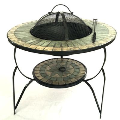 China Movan Fire Pit Heater Fire Pit With Mosaic Outdoor Ceramic Tiles Easily Assembled for sale