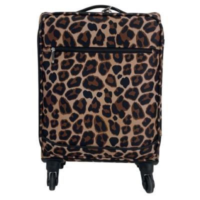 China High Quality Travel Leopard Design Three Piece Large Capacity Multifunctional Adjustable Suitcase Trolley Luggage Case Set for sale