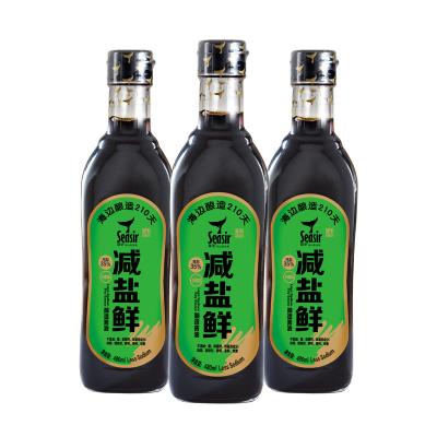 China Wholesale High Quality Chinese Soy Sauce Salt Reduced Salt Organic Bottled Light Soy Sauce 480ml 480ml for sale