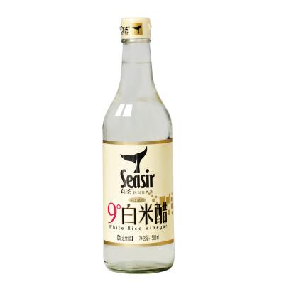 China 500ml Glass Bottle Of 9 Degree White Rice Vinegar Seasoning Flavor Spices Naturally Fermented 500ml Glass Bottles for sale