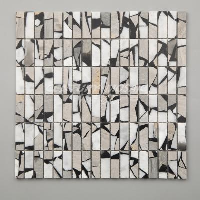 China Parquet Century Mosaic New Design Resin Mosaic Severed Mosaic Backsplash Wall Marble Slabs for sale