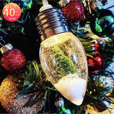 China Crystal Ball with Christmas Tree Inside 10 LED Festival Decorative Bulb String Crystal Ball Christmas Tree Home Led Lights for Decoration Christmas for sale