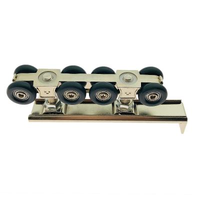 China Wooden Door Sliding Door Guide Floor Track Rail Slide Hanging Pulley Wheel Rollers For Sliding Door for sale