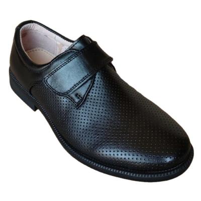 China Fashion Trend Boy's Breathable School Black Leather Casual Shoes for sale