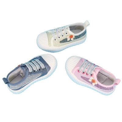 China Durable cute candy color kids canvas shoes casual slip on shoe printing comfortable board shoes for sale