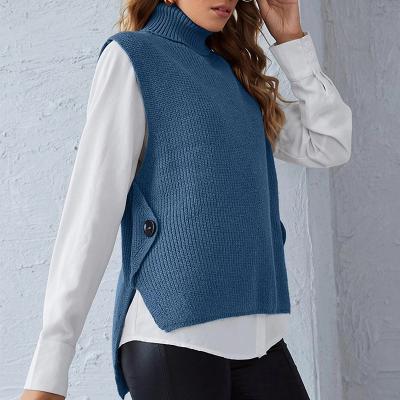 China 10 New Arrival Women's Sweater Style Ladies Breathable Knitted Sweaters Embroidery Colors V Neck Vest Preppy Sleeveless Loose Women's Sweaters for sale